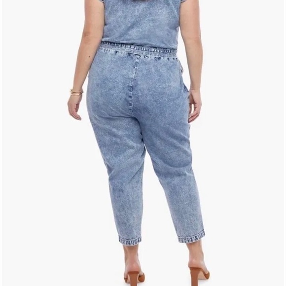 Justfab Denim Jumpsuit - Picture 2 of 7